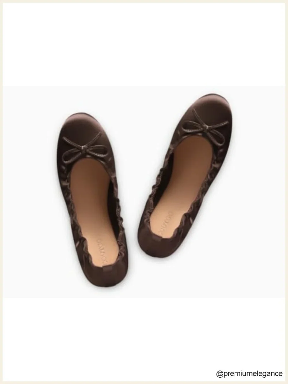 Ballet Flats with Bow Round Toe Slip On Dress Shoes Comfortable Work Casual